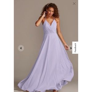 Wrap Bridesmaids Dress in Iris